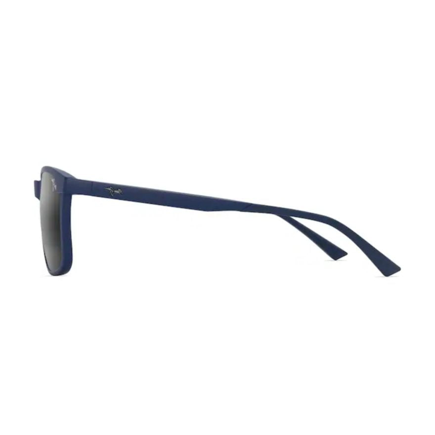 Hulili Matte Navy Rectangular Sunglasses with Gradient Grey Lenses