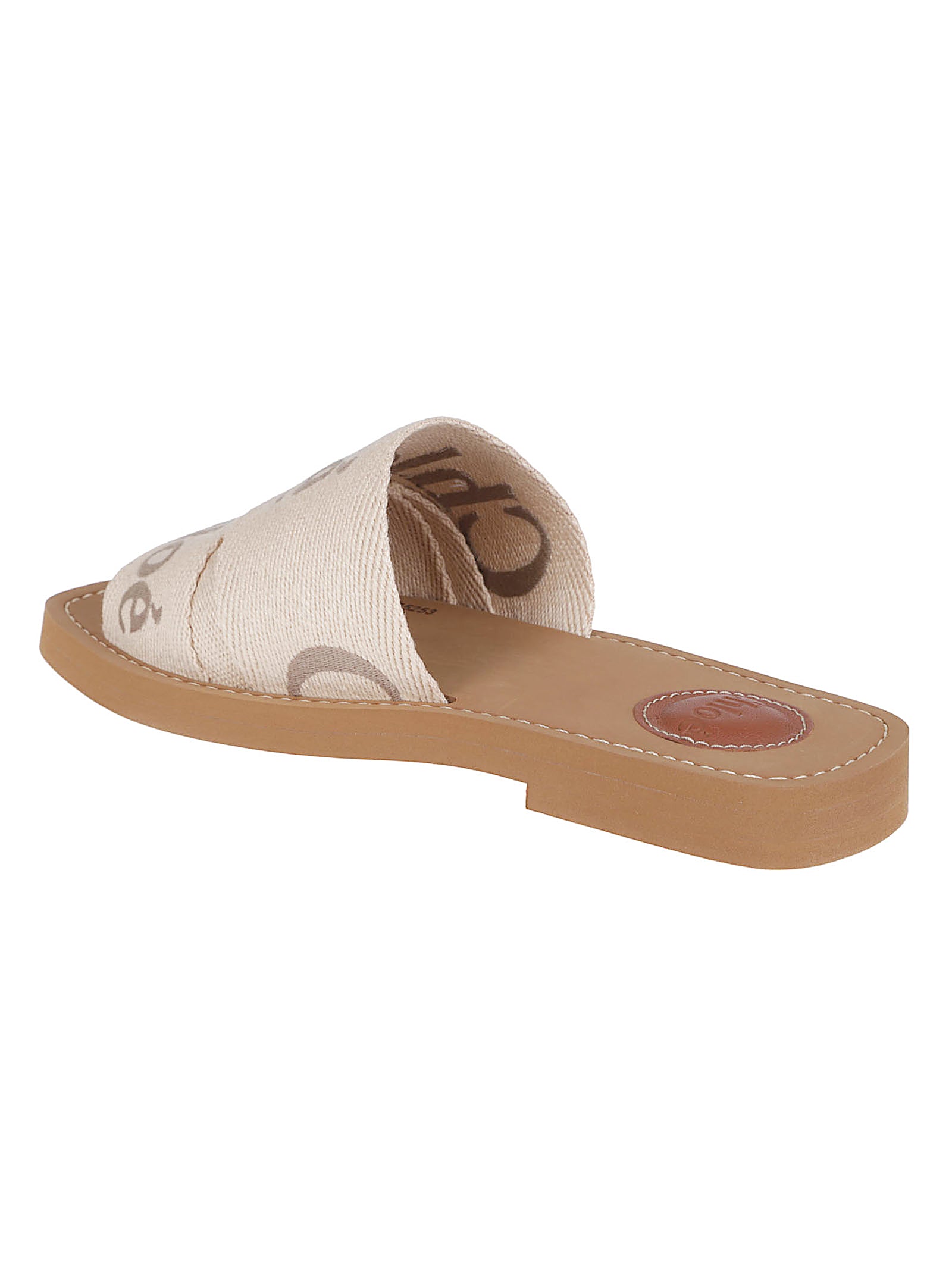 Woody Flat Linen Mules