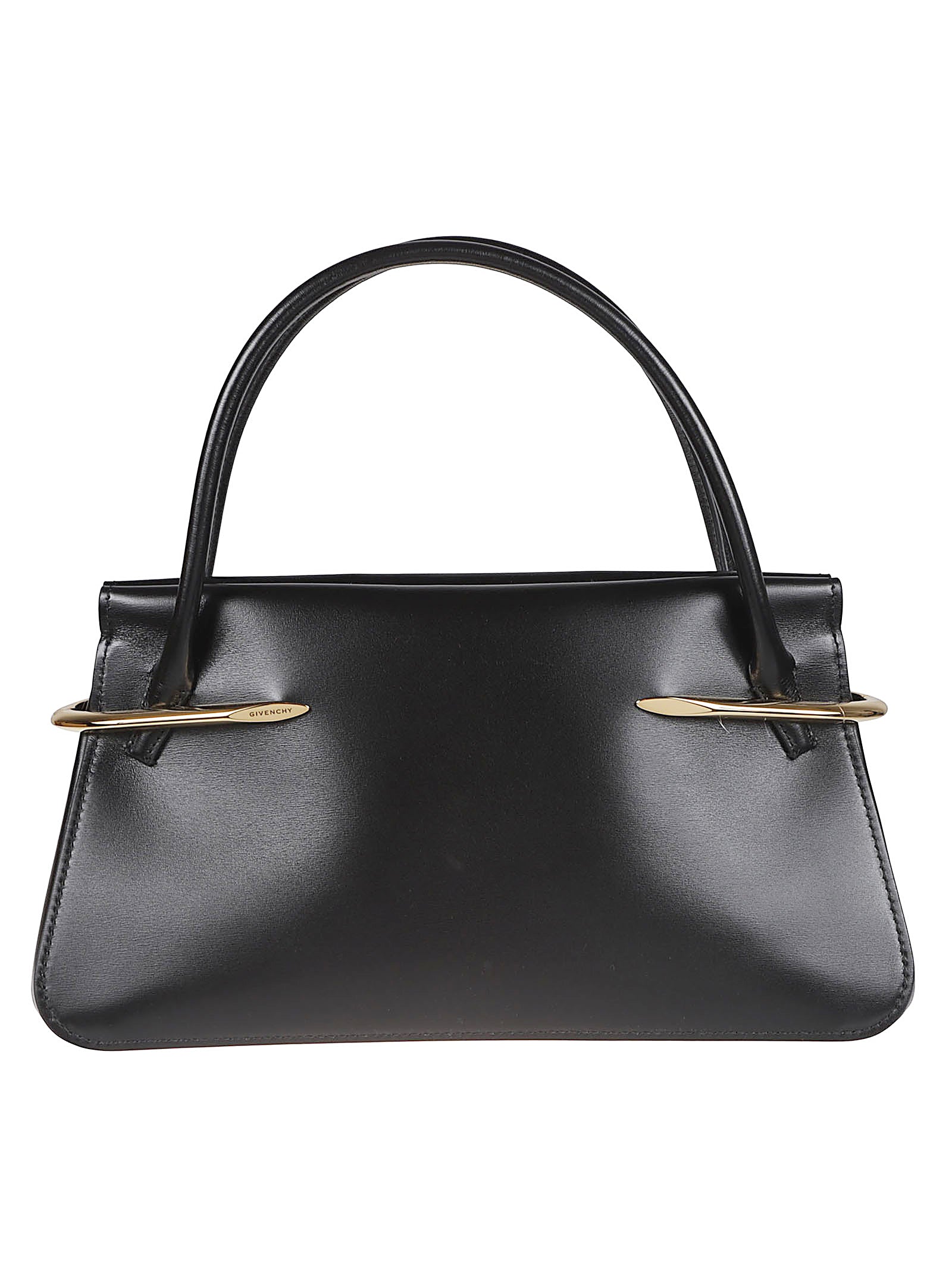Textured Calf Leather Bag With Gold-Finish Accents