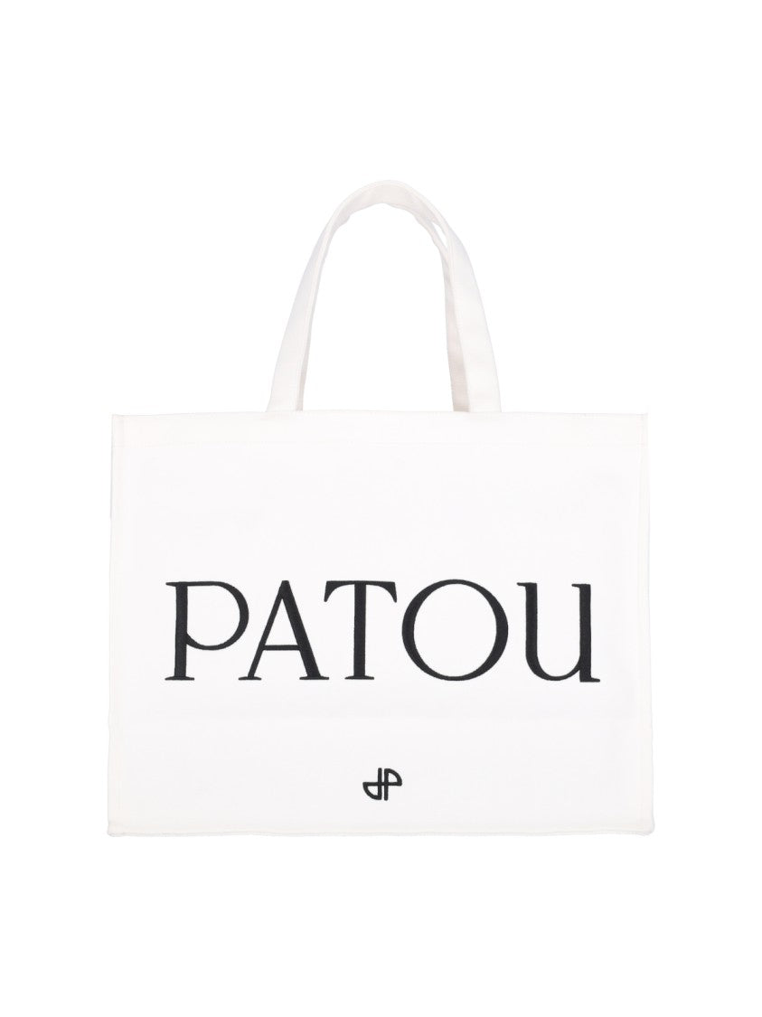 Large Logo Tote Bag – White