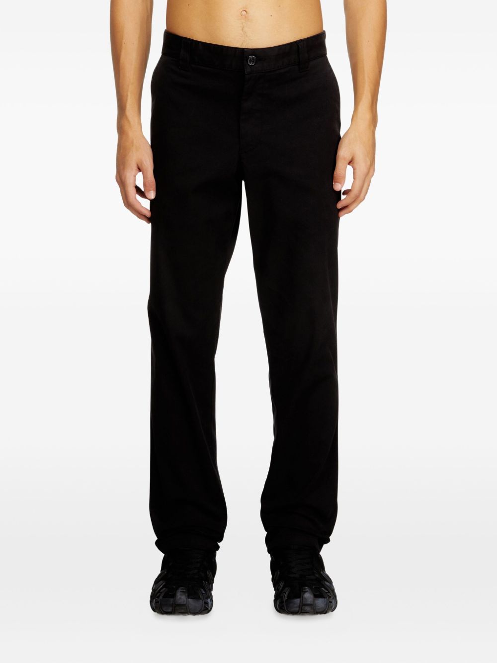 Sleek Black Trousers with Utility Pocket