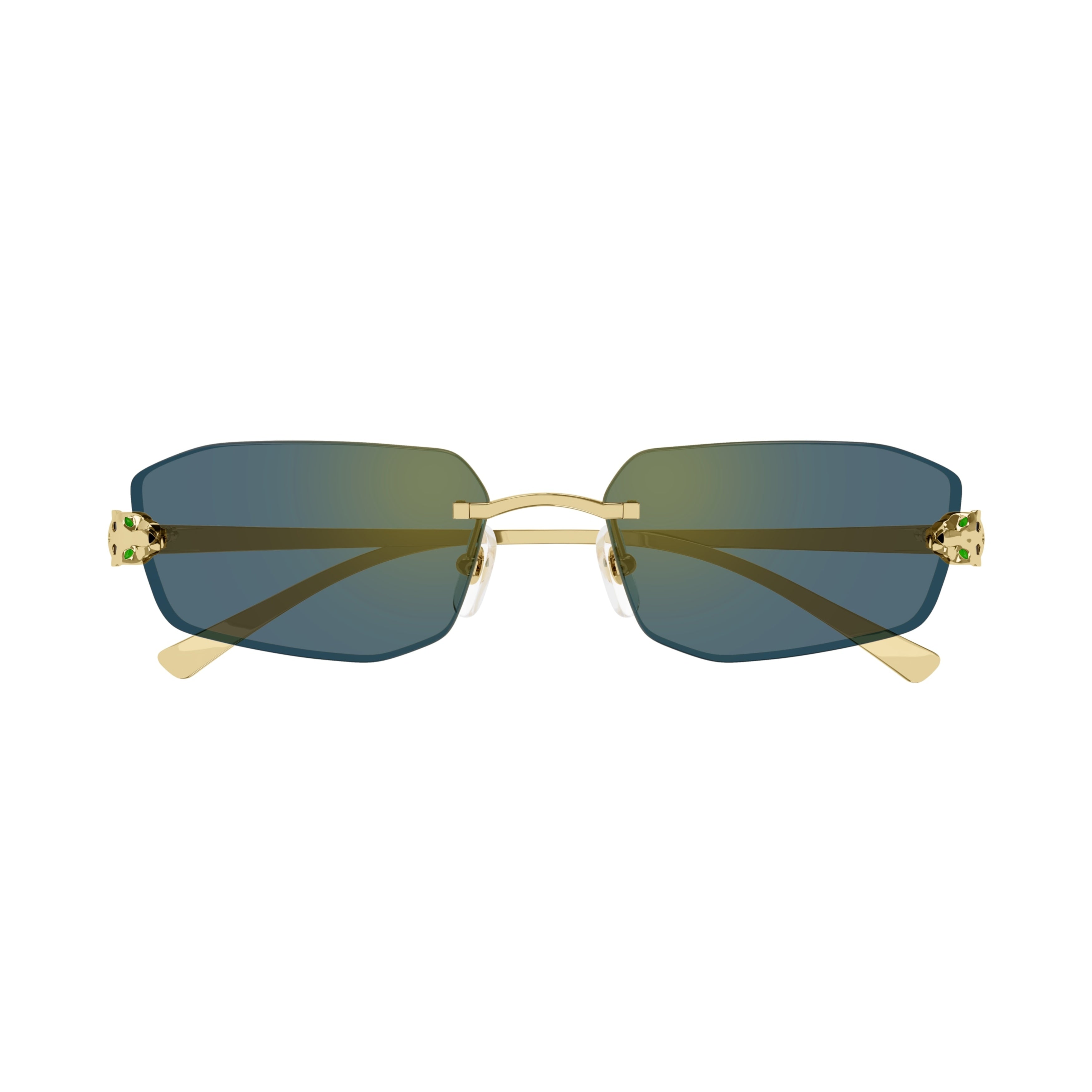 Rimless Sunglasses With Panther Head Detail