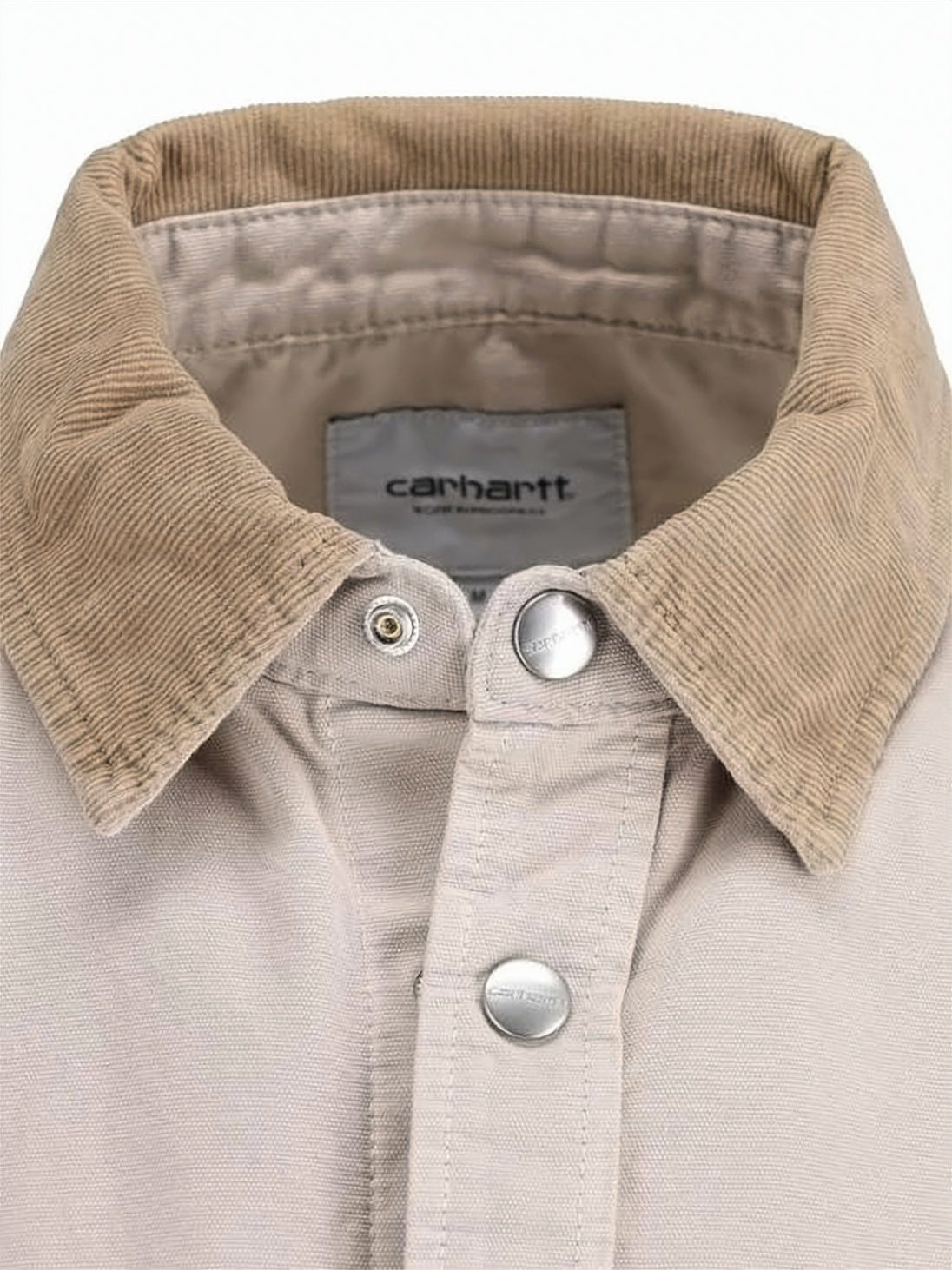 Neutrals Boxy Fit Corduroy Collar Shirt