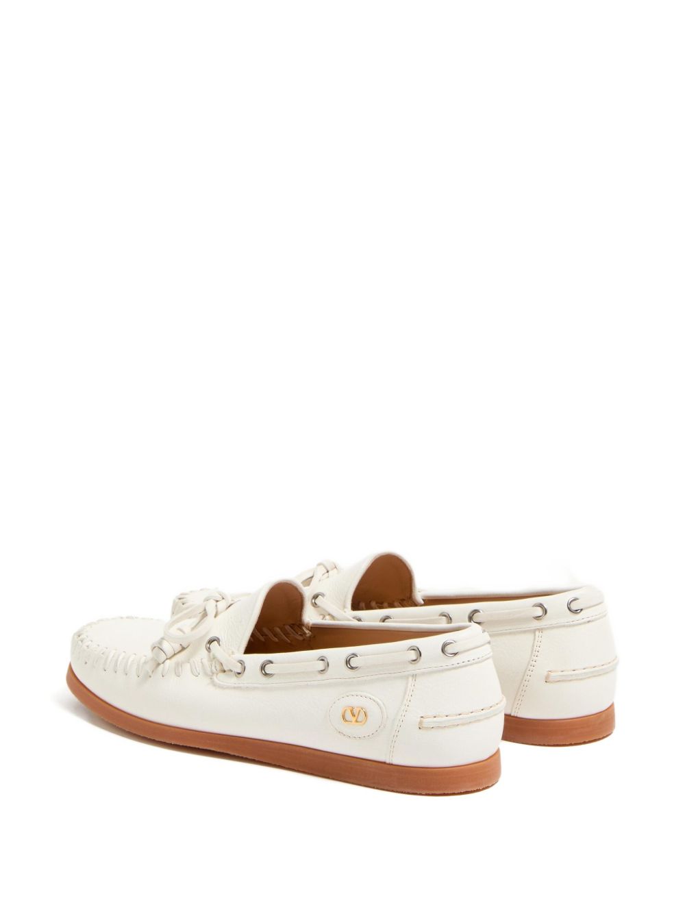 Moccasin Design Flat Shoes With Bow Detail