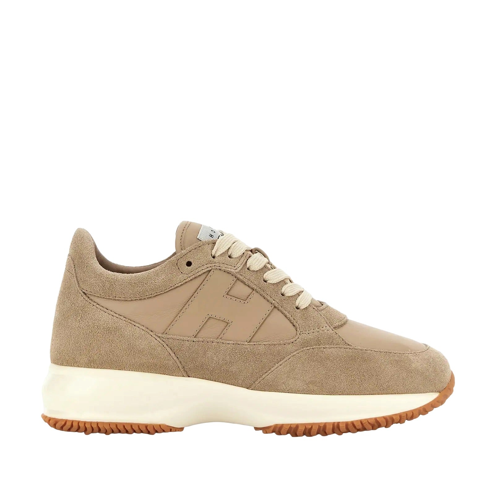 Beige Interactive H713 Lace-Up Sneakers