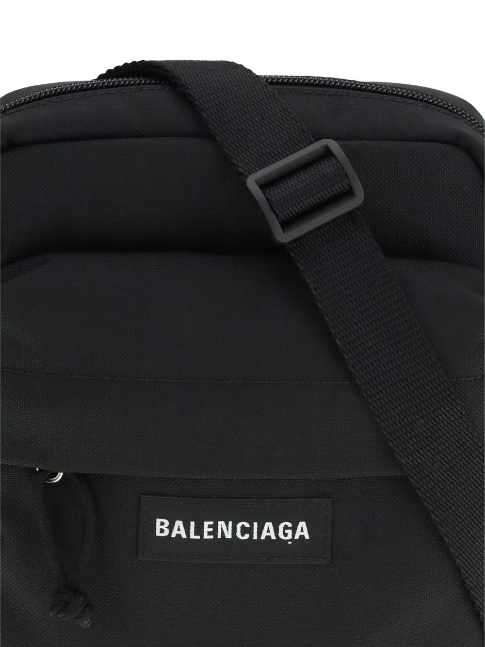Rectangular Crossbody Bag in Smooth Polyamide Fabric