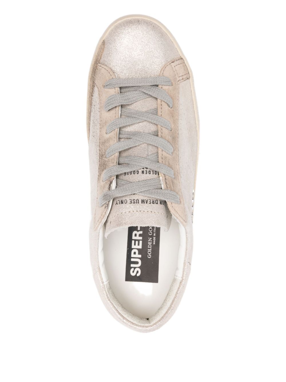Low-Top Sneakers with Silver-Tone Finish