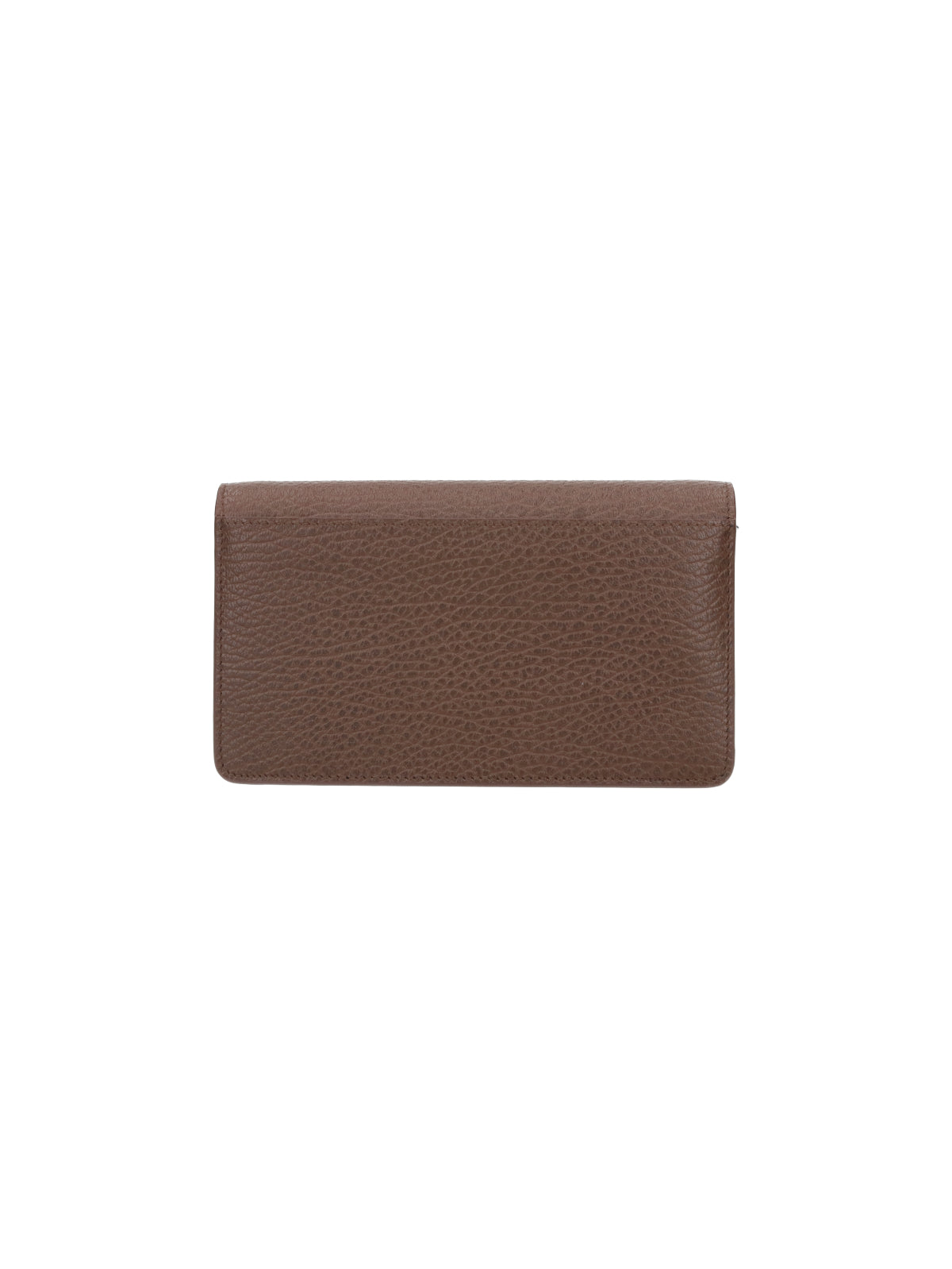 Brown Four Stitches Chain Strap Wallet