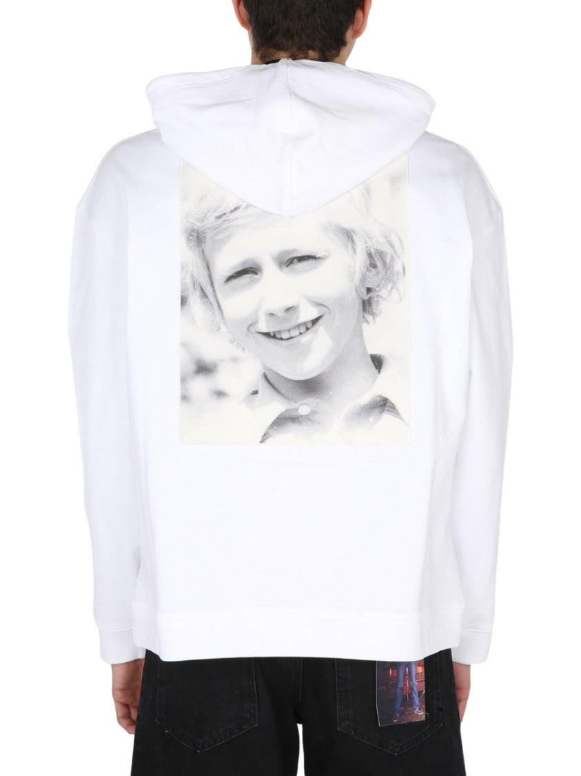Graphic Print Hoodie With Drawstring