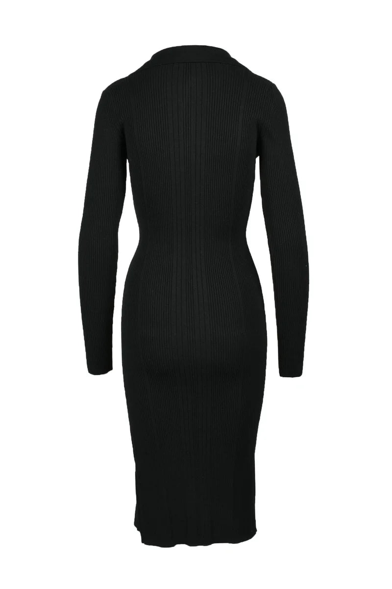 Long Knit Dress Black