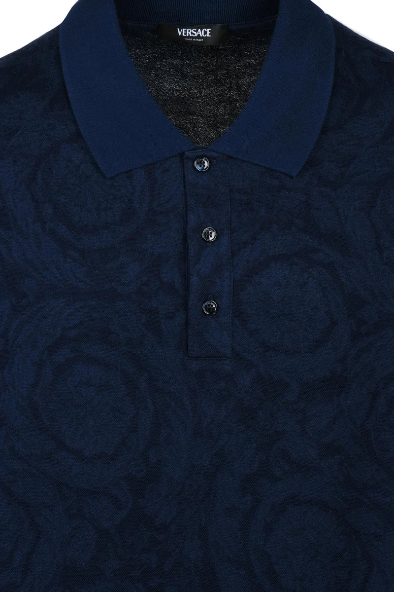 Deep Blue Cotton Polo