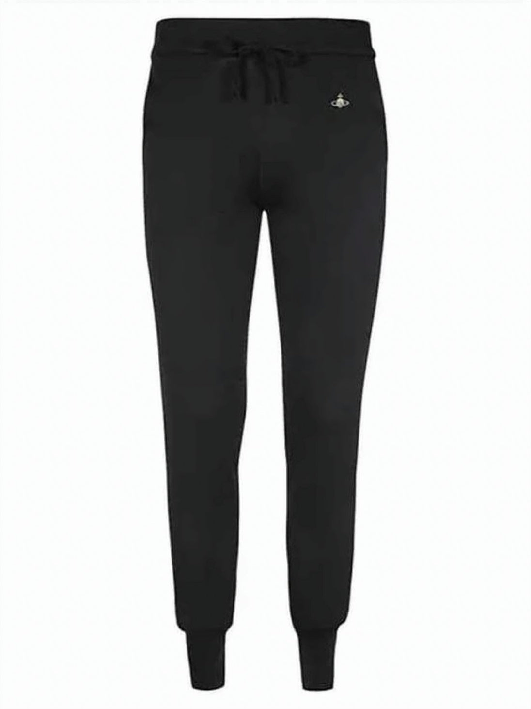 Fitted Black Jogger Pants with Cashmere Blend