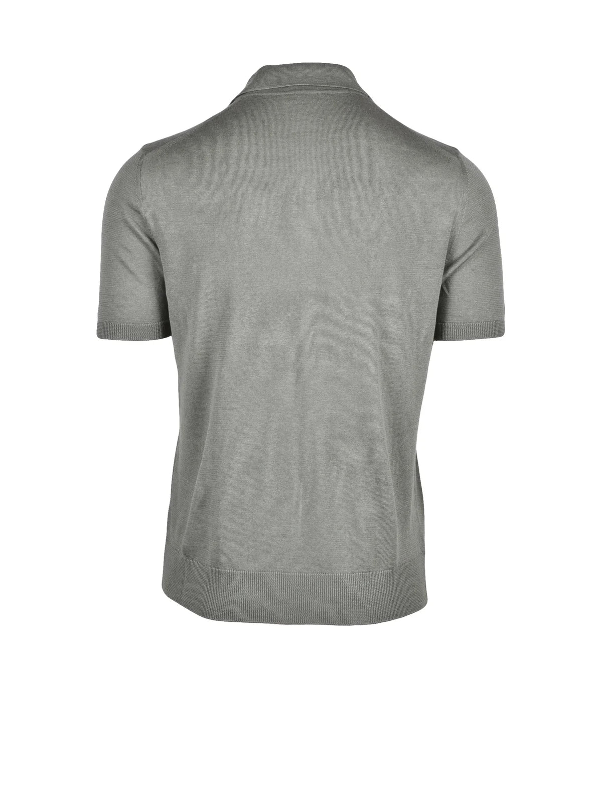 Sage Green Linen Cotton Knit Polo