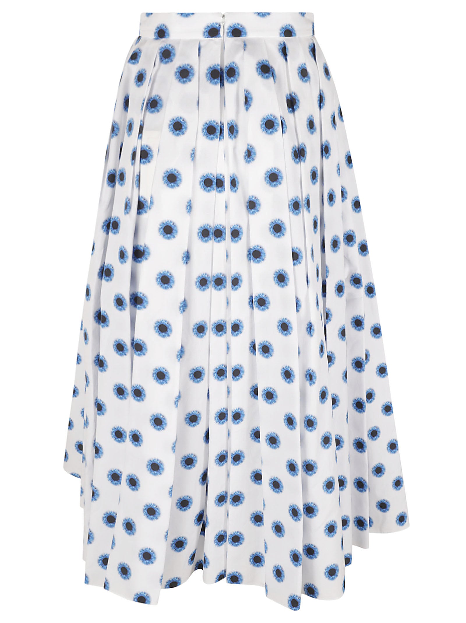 Pleated Floral Motif Skirt