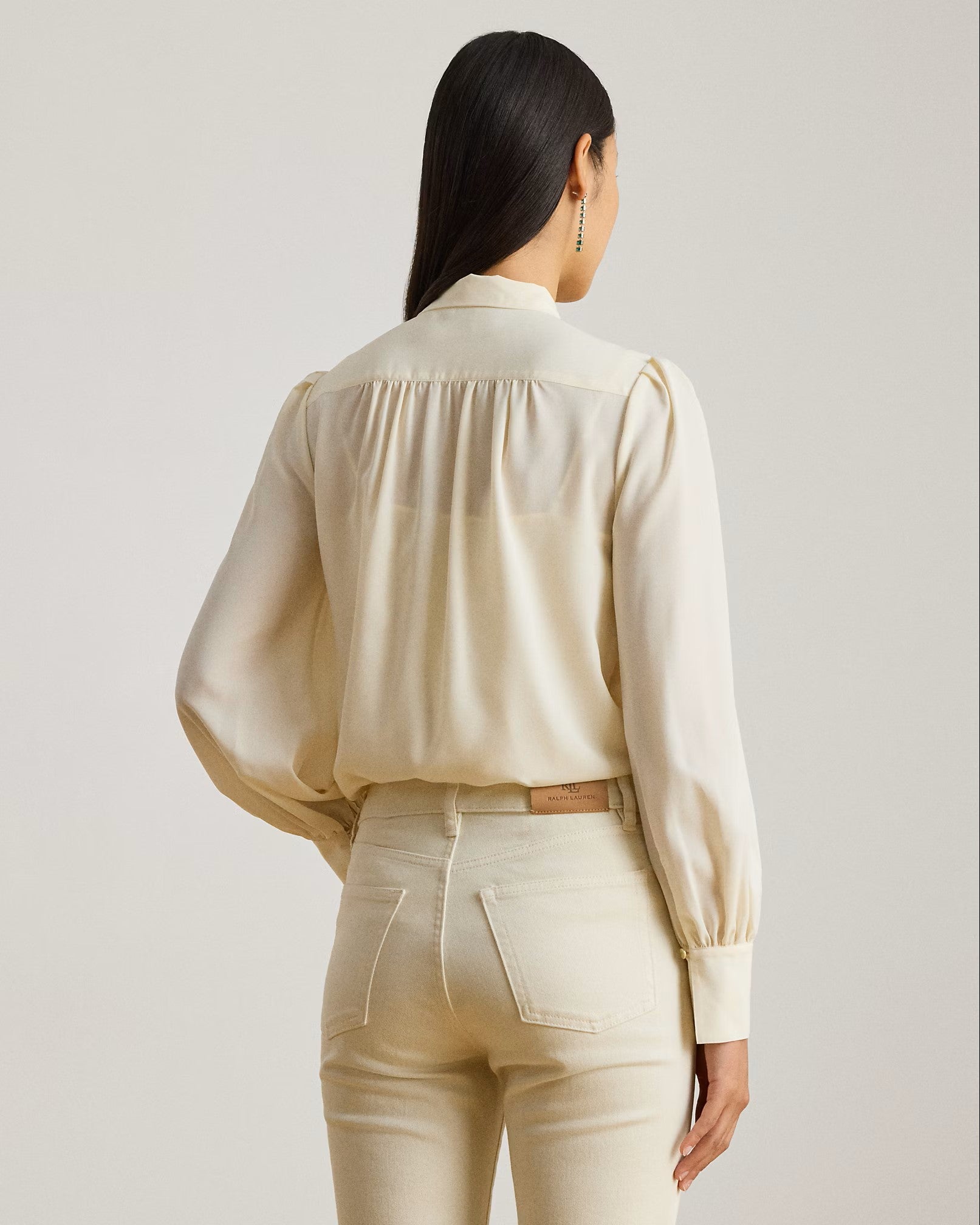 Natural Klaryce Recycled Georgette Blouse Shirt