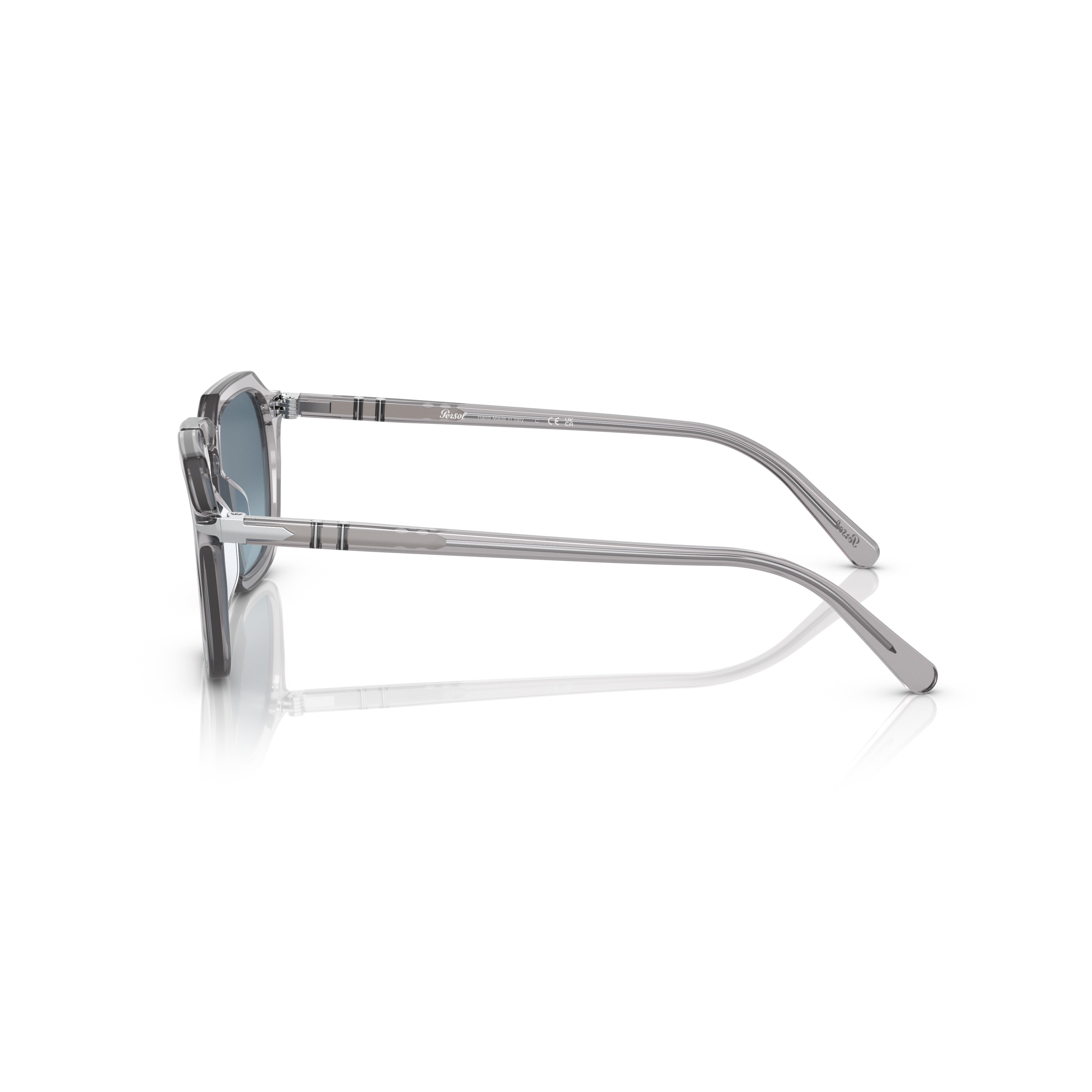 Translucent Acetate Square Sunglasses With Gradient Blue Lenses