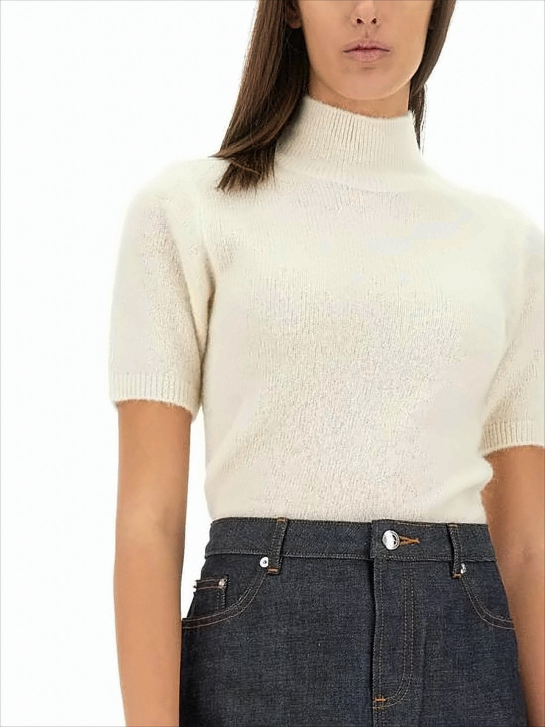 High Turtleneck Knit Top