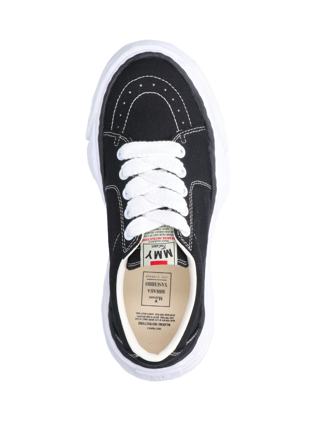 Black Eric Contrasting Stitching Low-Top Sneakers