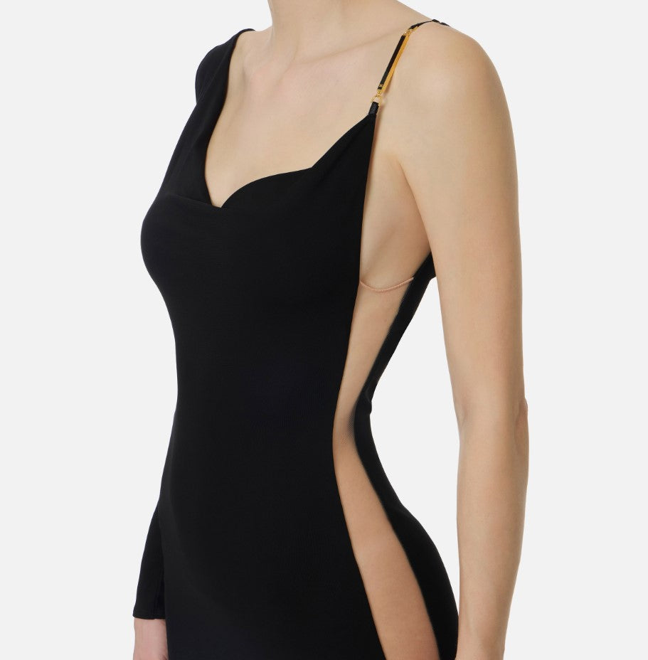 Red Carpet Crêpe Jersey Slit Dress