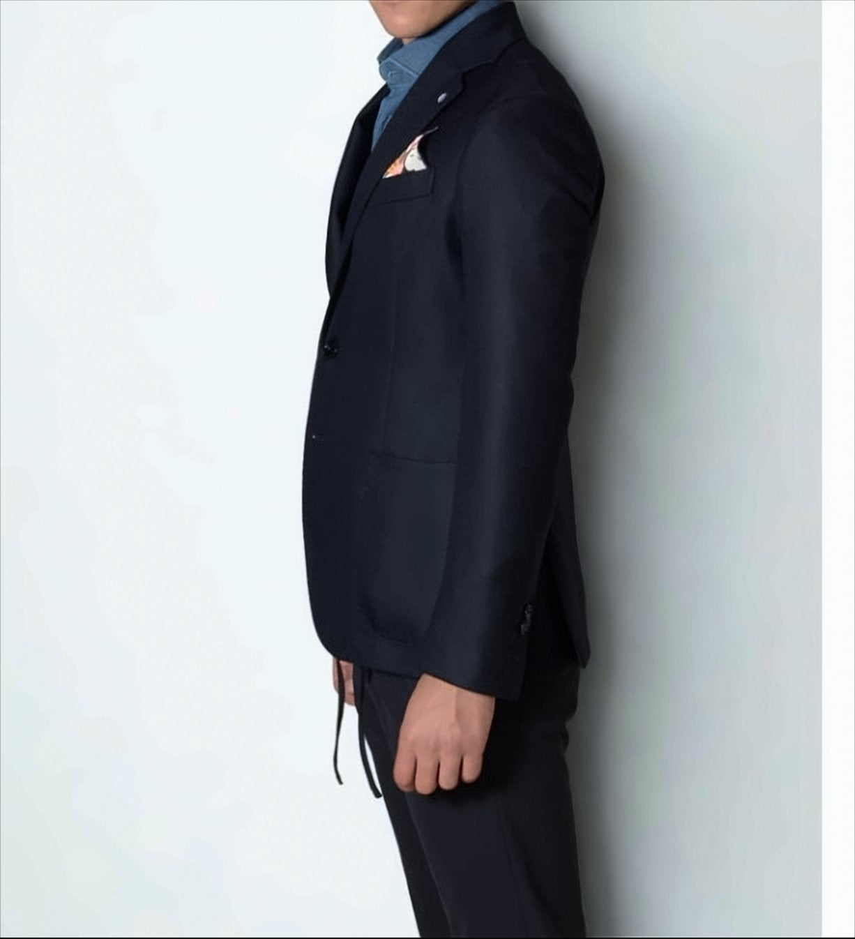 Tailored Blue Single-Breasted Jacket