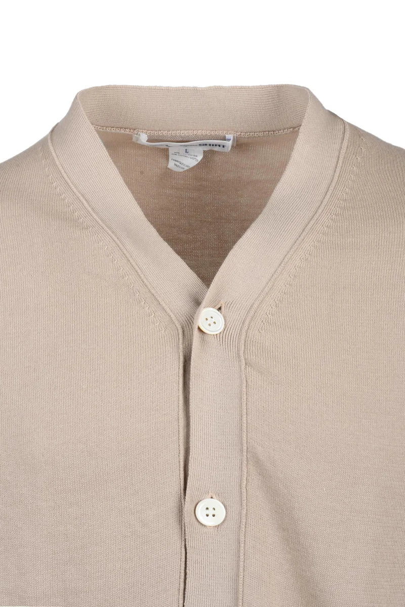 Cotton Blend Cardigan - Beige