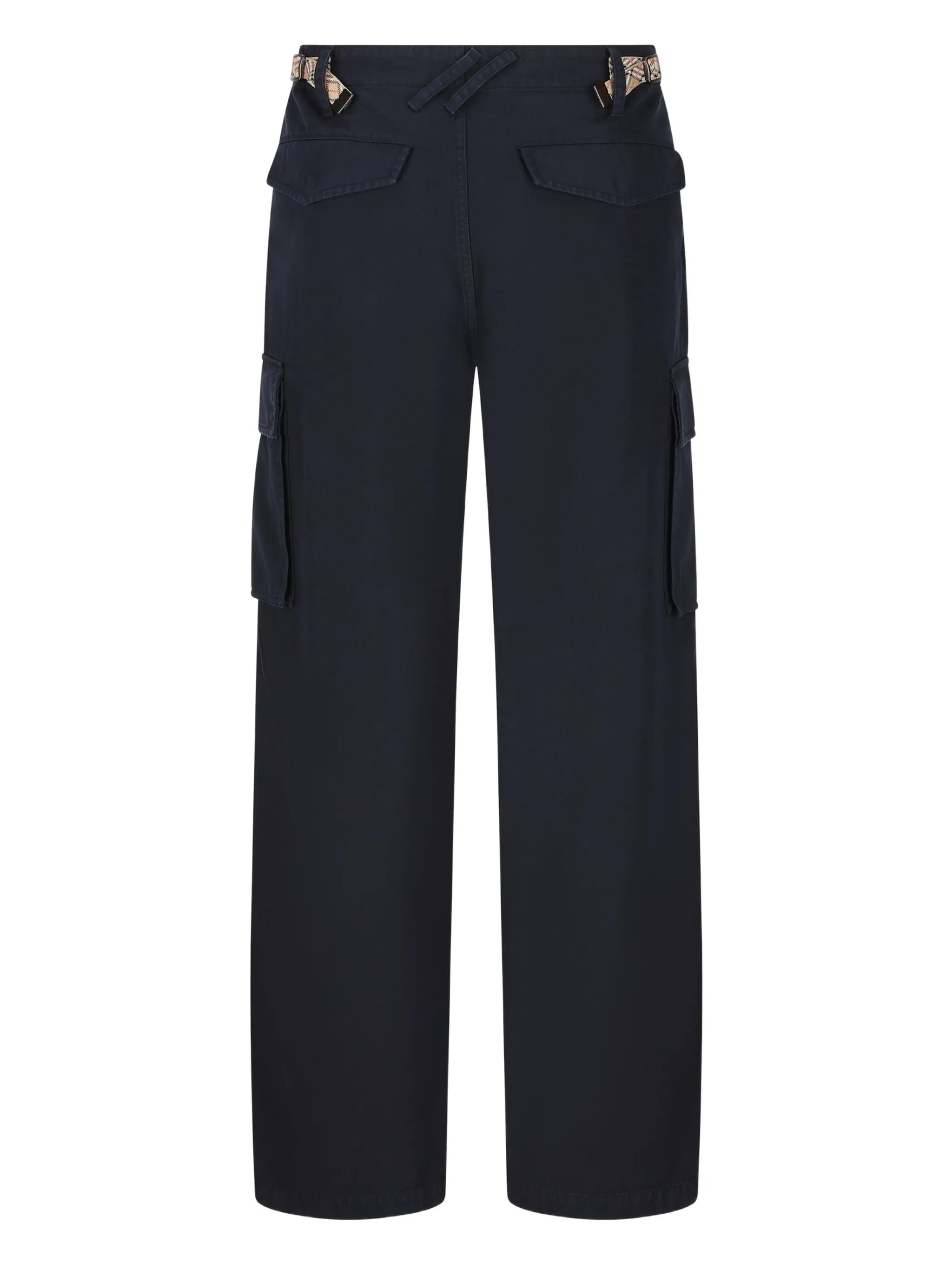 Wide-leg Cargo Pants with Flap Pockets