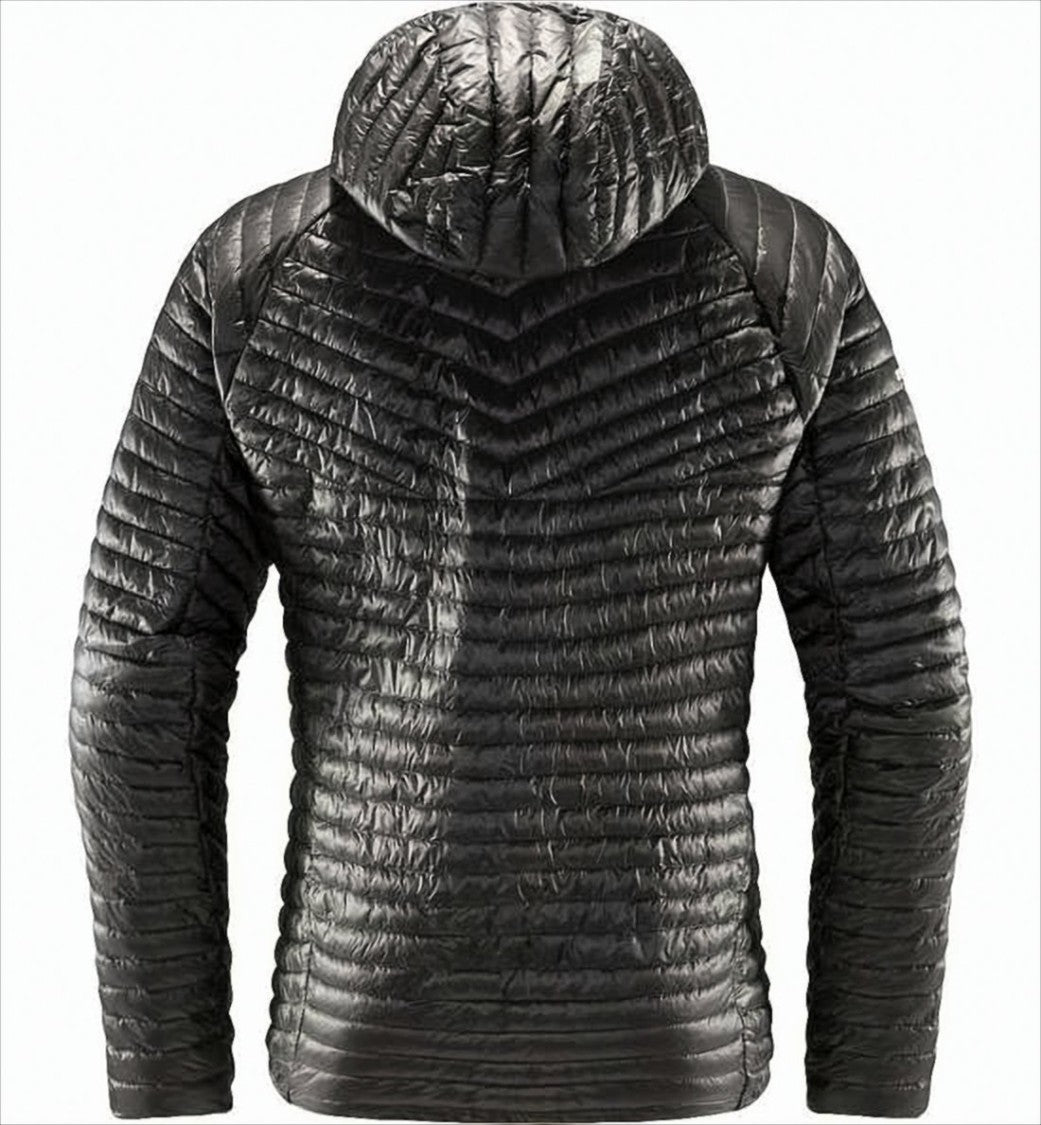 Lightweight Padded Jacket with Chevron Quilting
