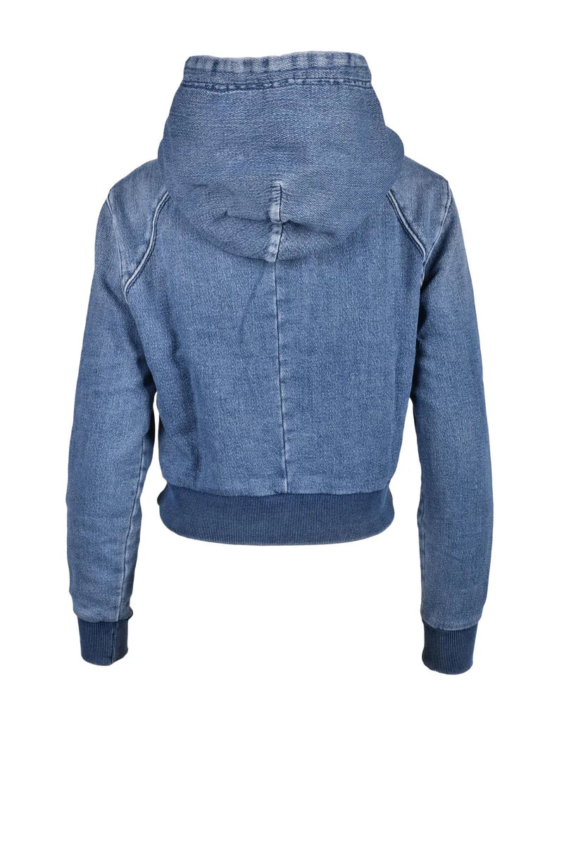 Cotton & Elastane Sweatshirt - Denim