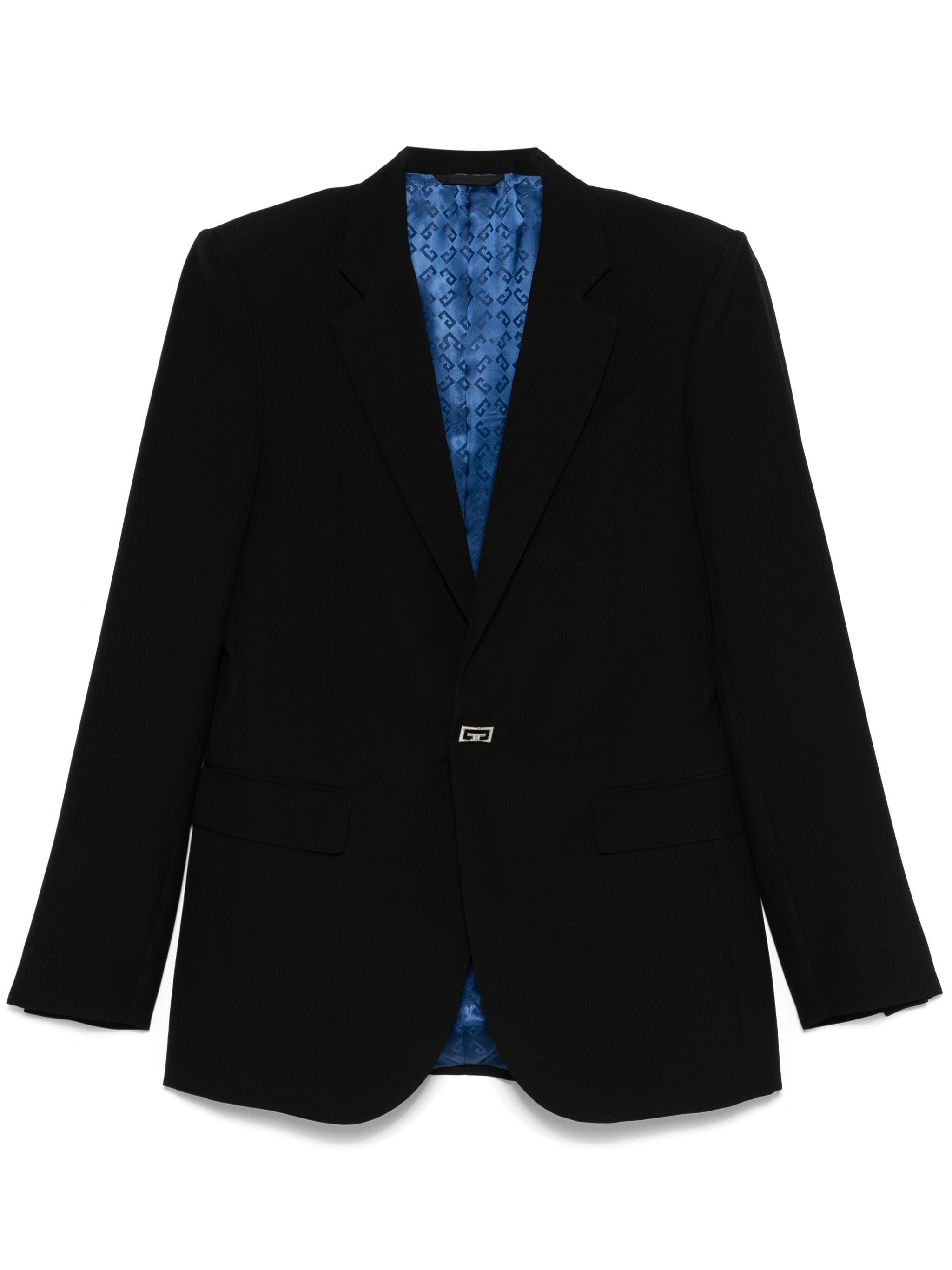 Single-Breasted Structured Technical Wool Jacket