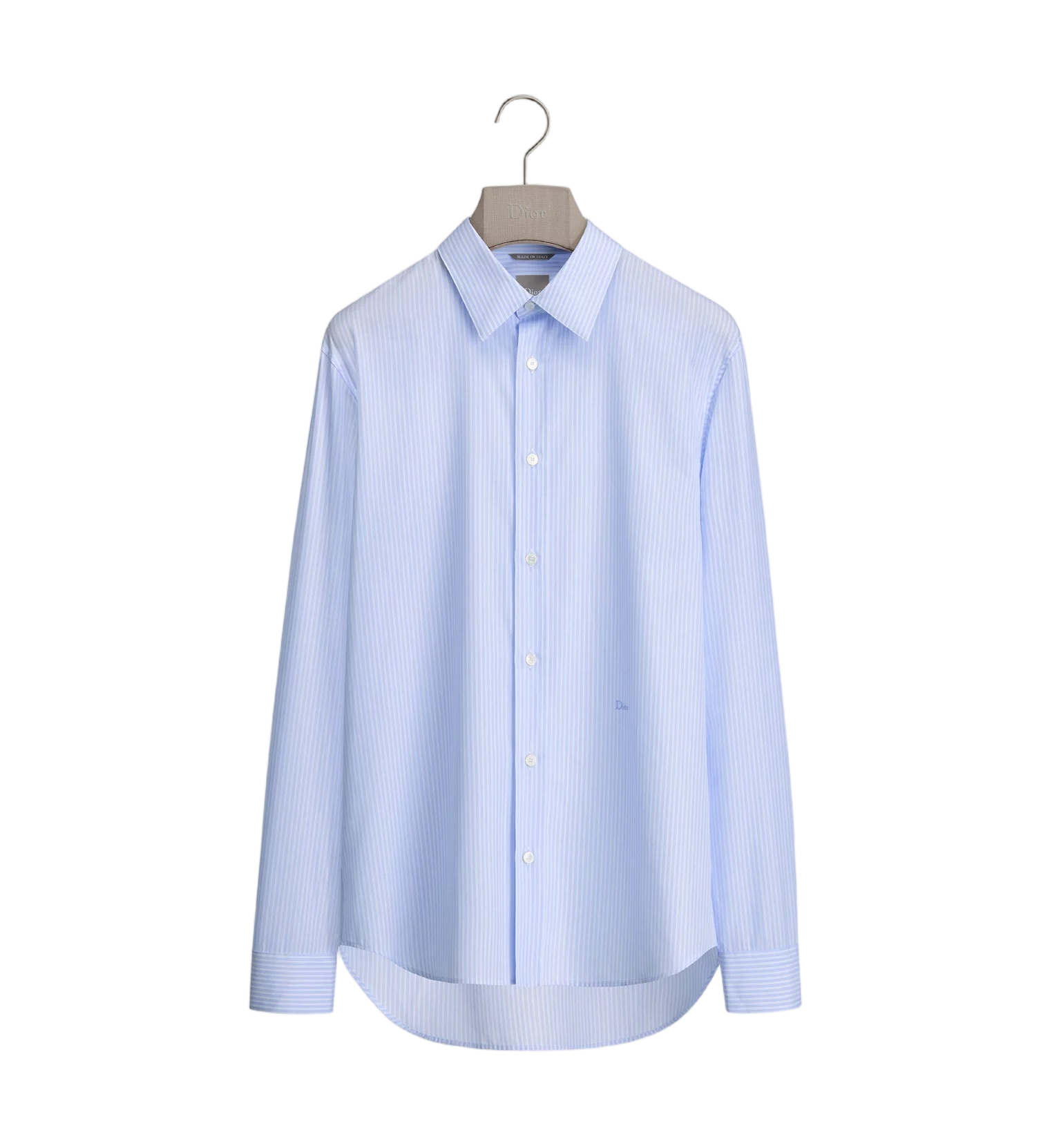 Light Blue Striped Long-Sleeve Shirt