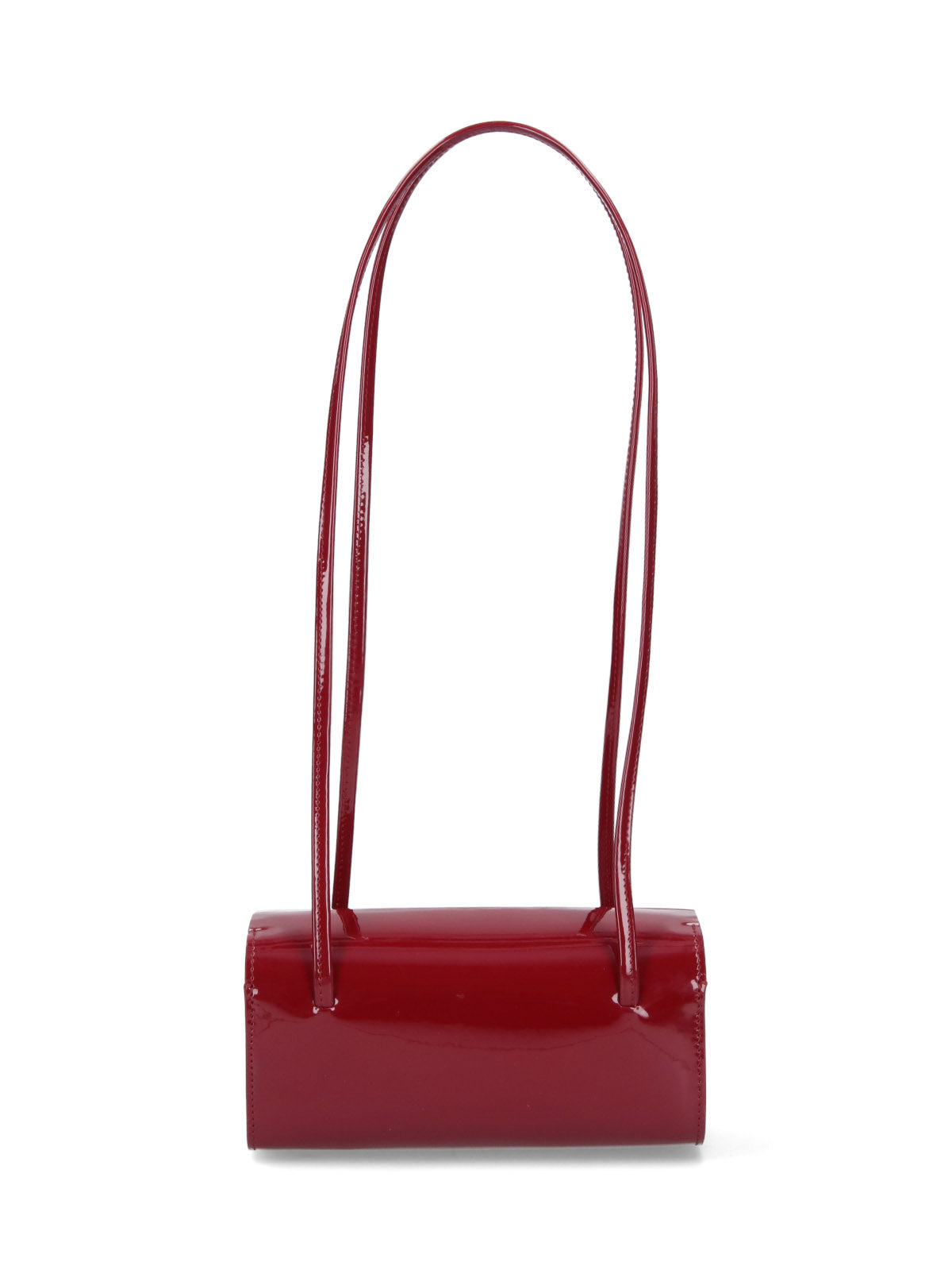 Red Mie Brushed Leather Shoulder Bag