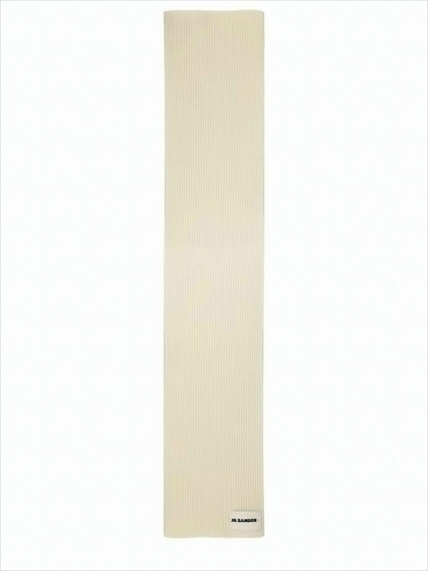 Ribbed Wool Scarf with Minimalist Design
