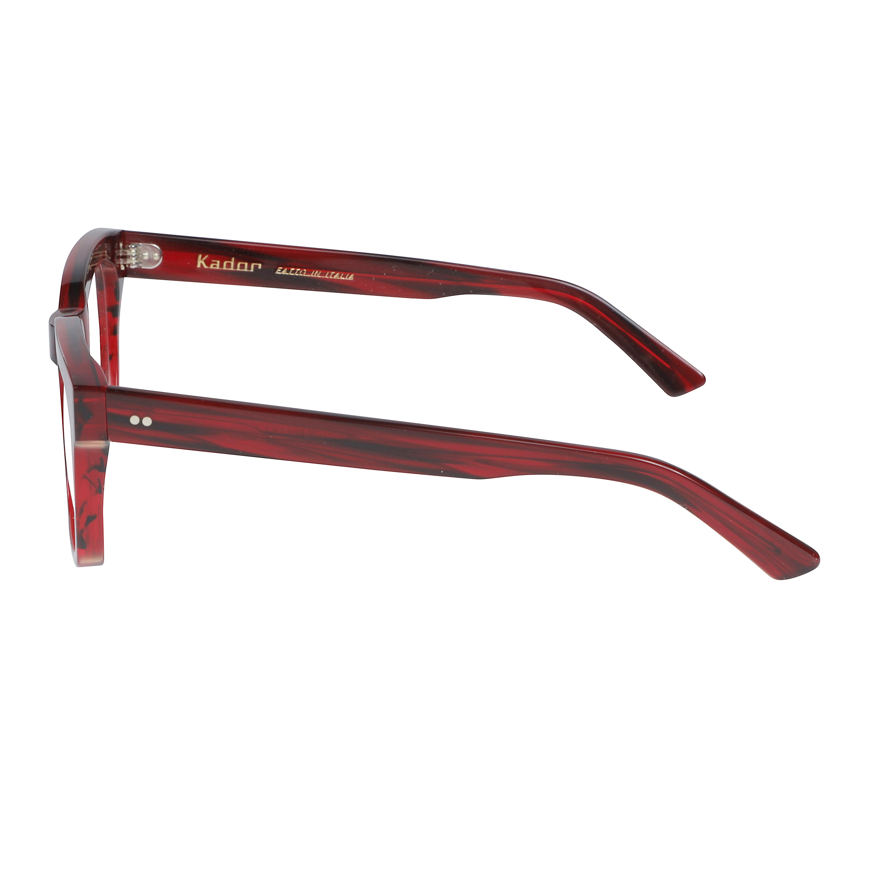 Truman Translucent Deep Red Tortoiseshell Square Frame Eyeglasses