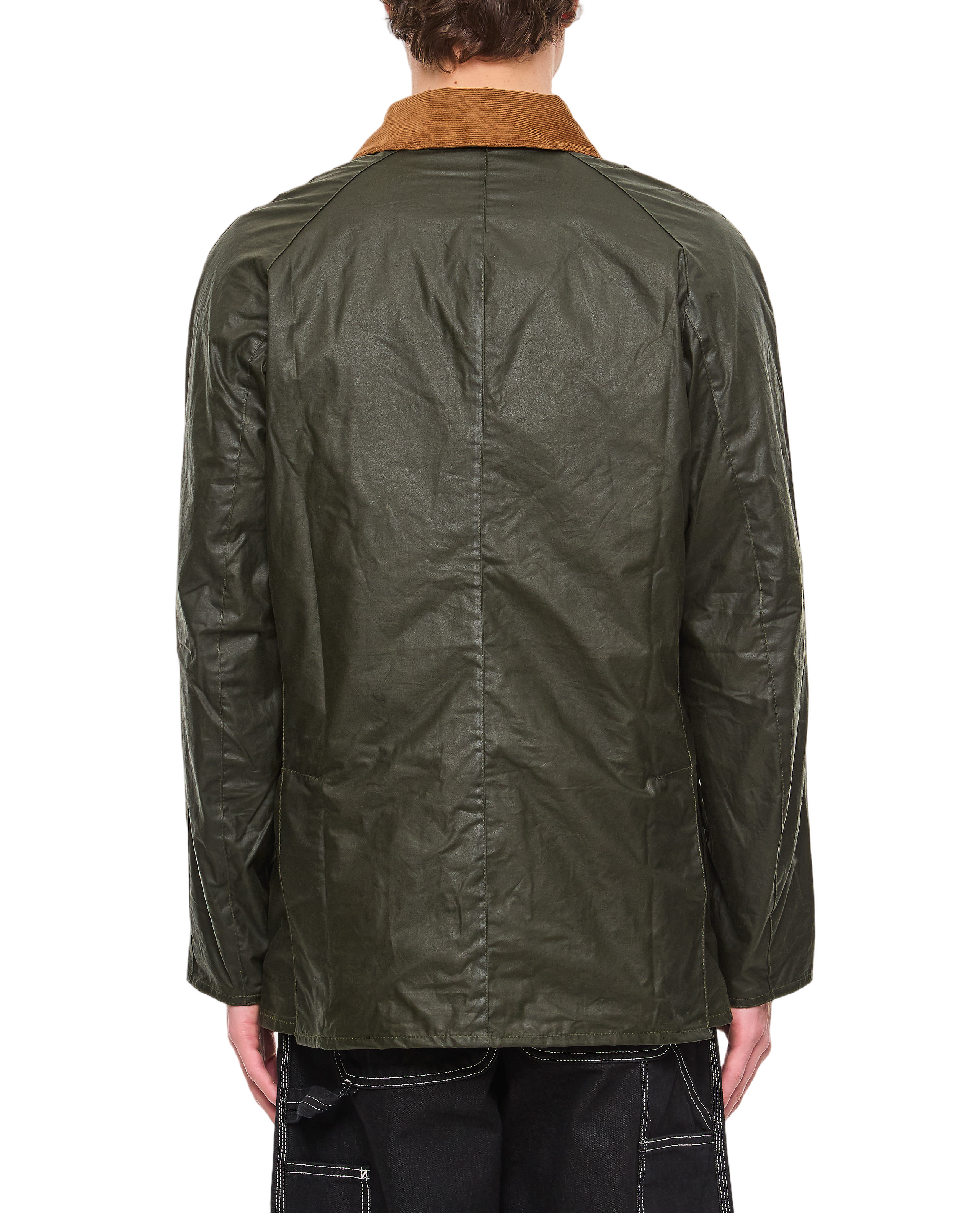 Green Zip Snap Button Coat