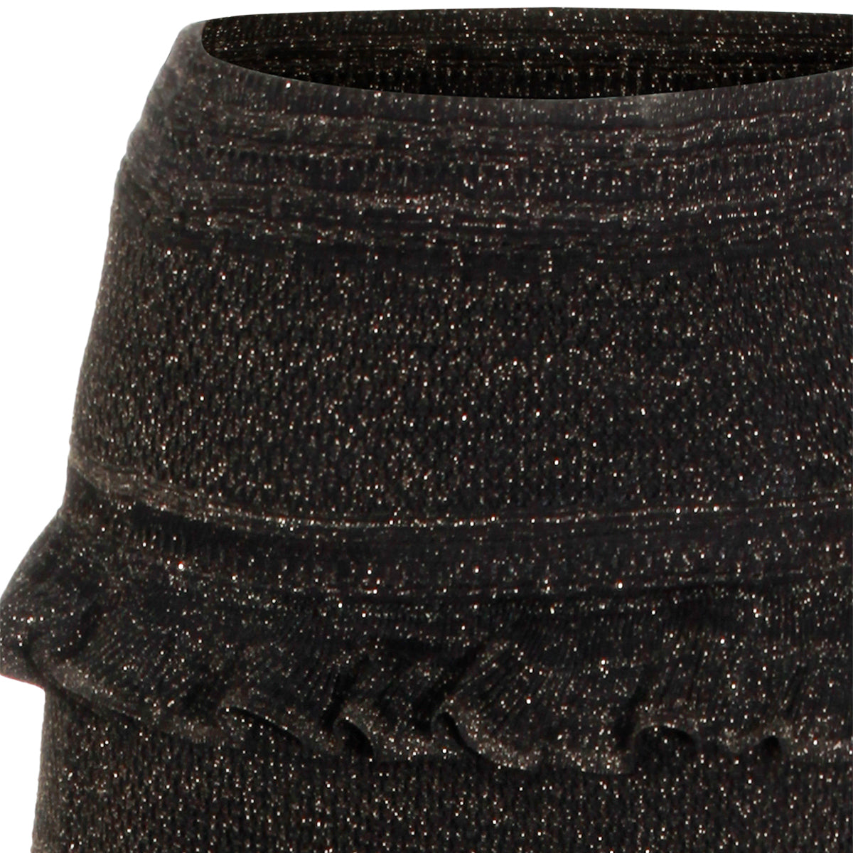 Metallic Black Cotton Skirt