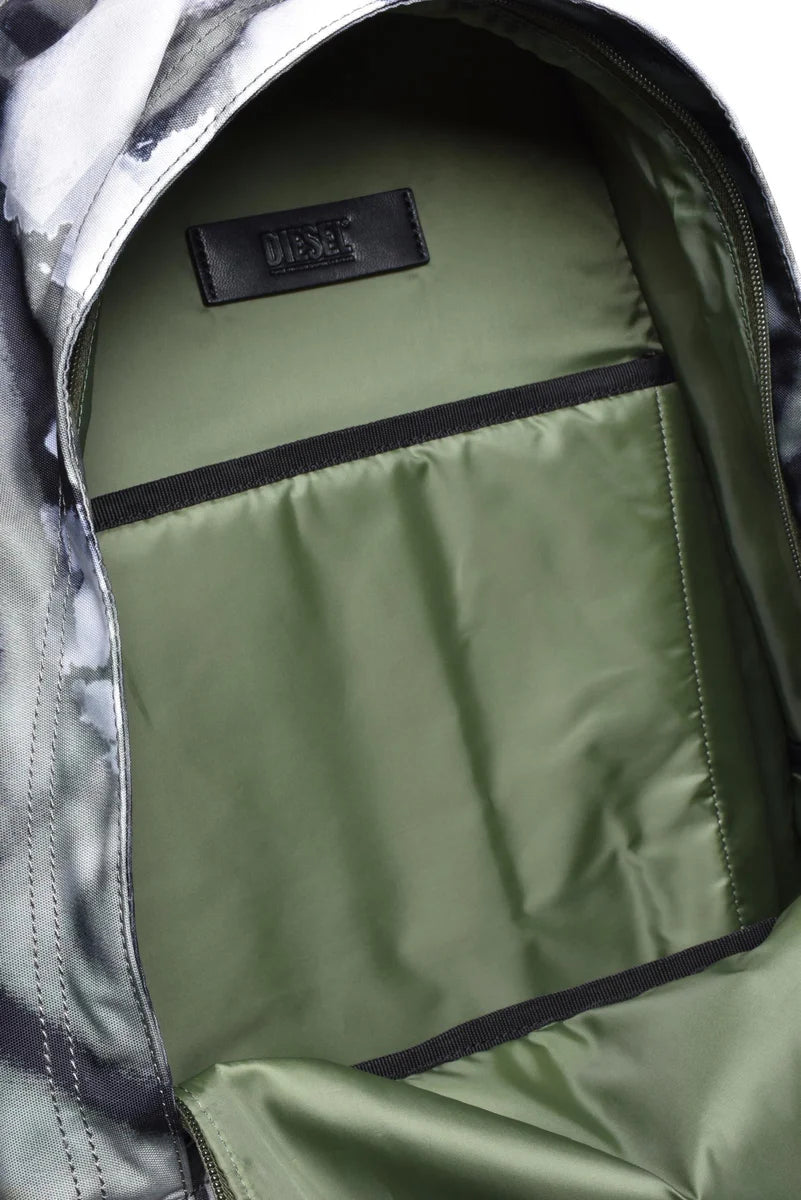 Structured Urban Backpack with Abstract Pattern