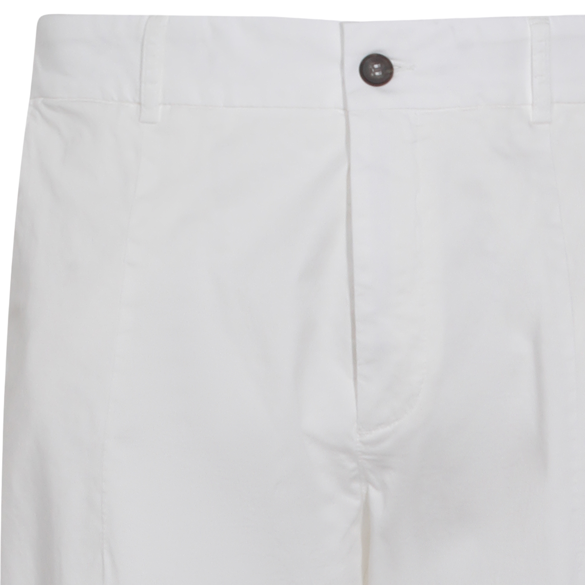 Straight-Leg White Trousers