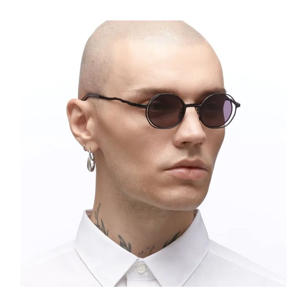 Mask H11 Round Sculpted Metal Sunglasses
