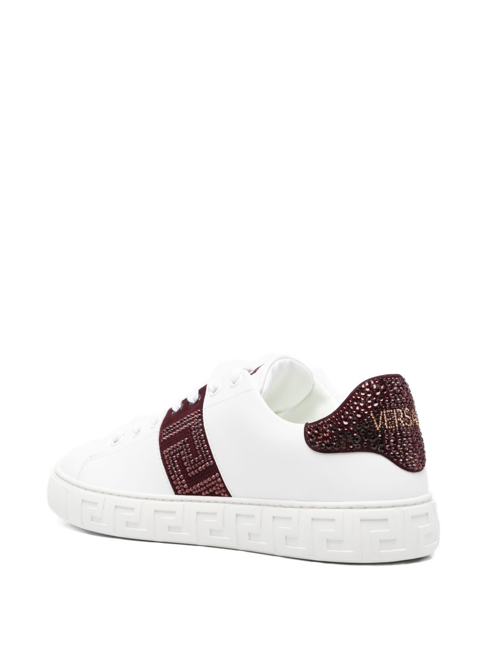 Silk And Nylon Sneakers With Textured Burgundy Panels