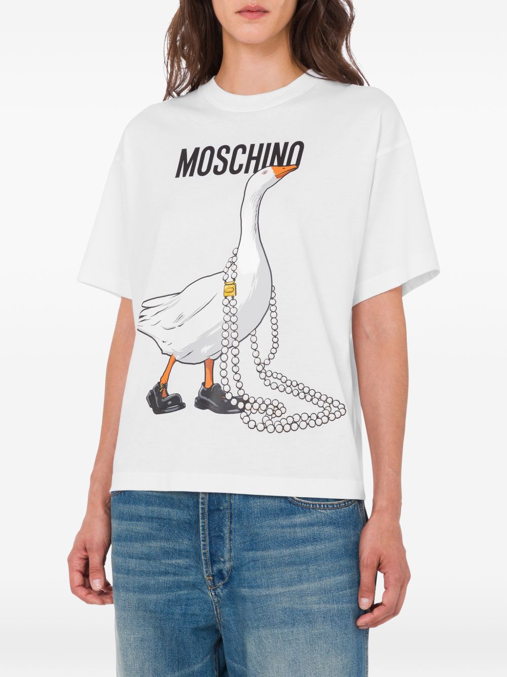 T-shirt z krótkim rękawem i motywem gęsi