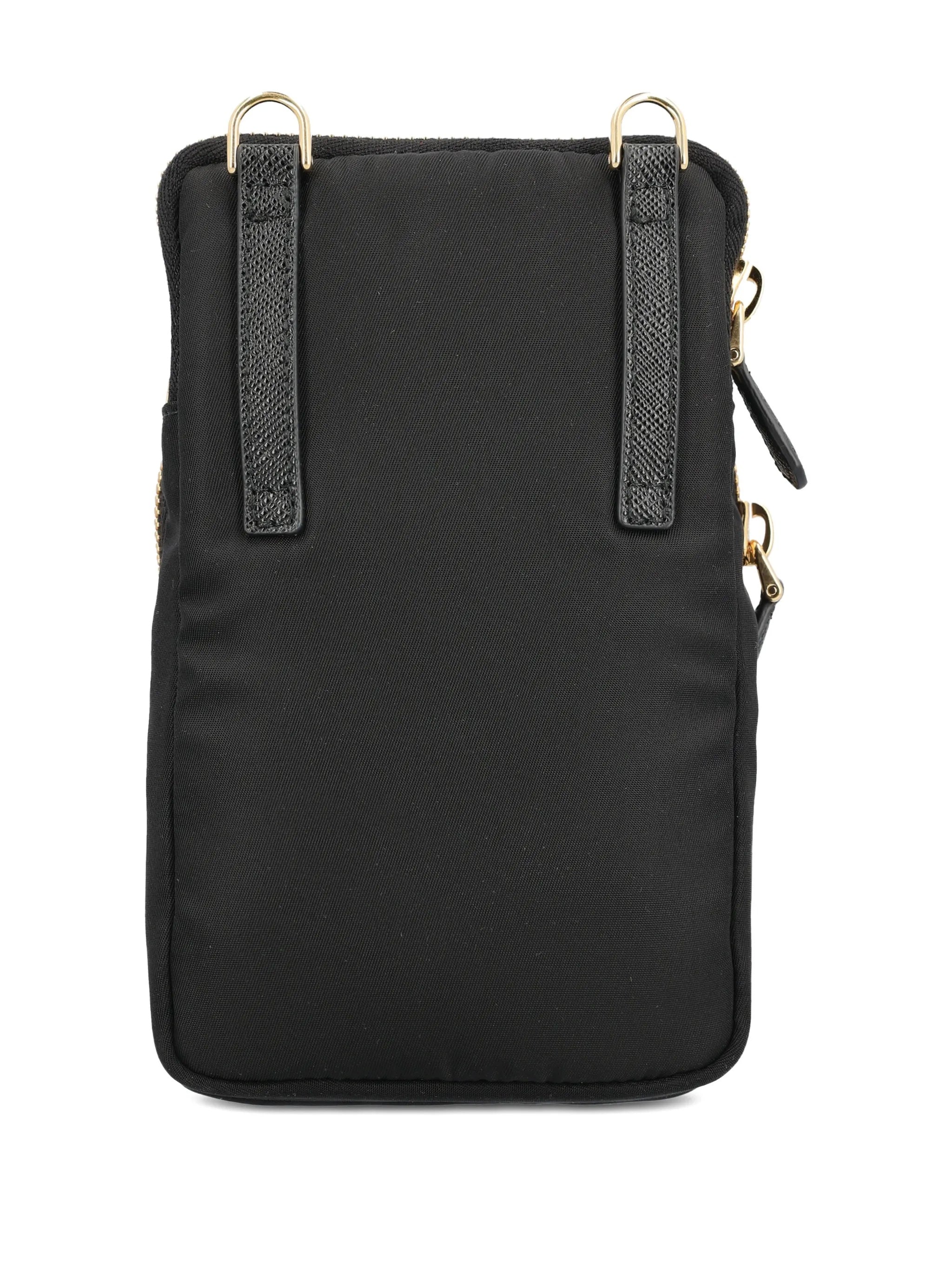 Black Porta Cellulare Crossbody Bag