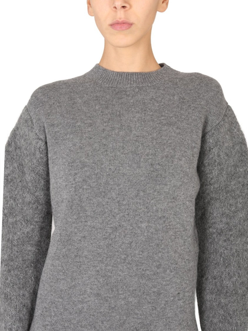 Textured Grey Knit Sweater