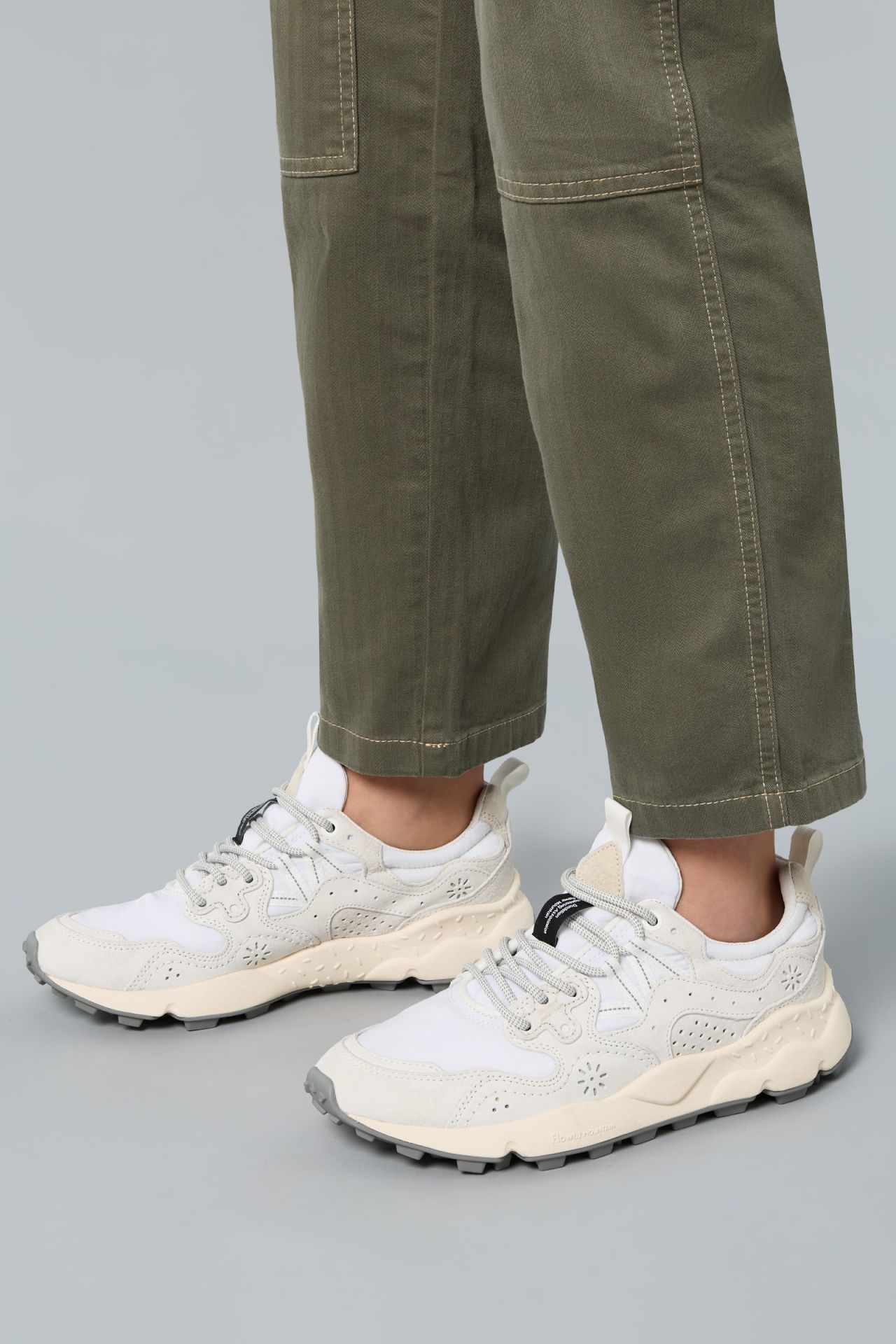 Low-Profile Sneakers with Floral Cutout Details