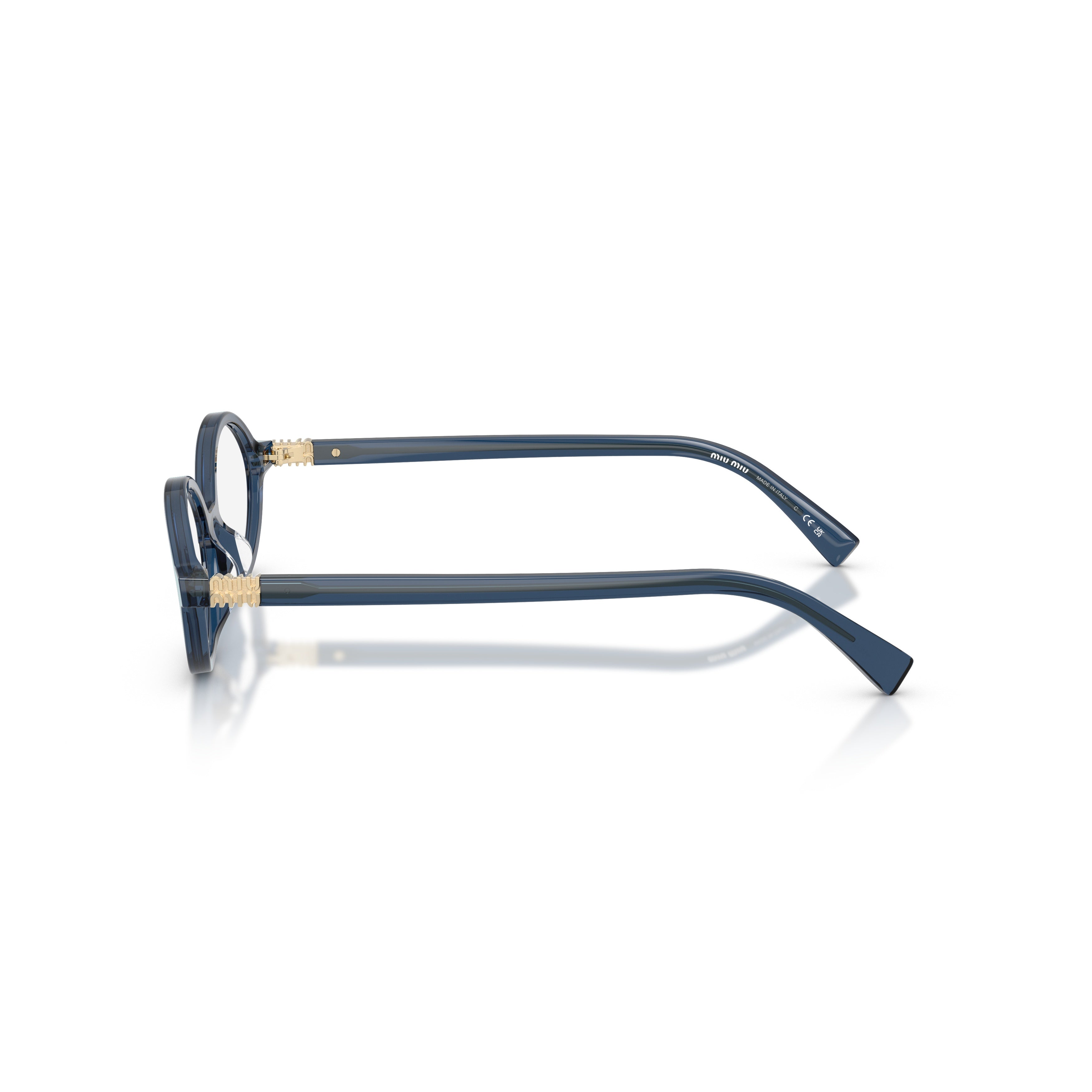 0mu 01xv Translucent Acetate Oval Frame Eyeglasses