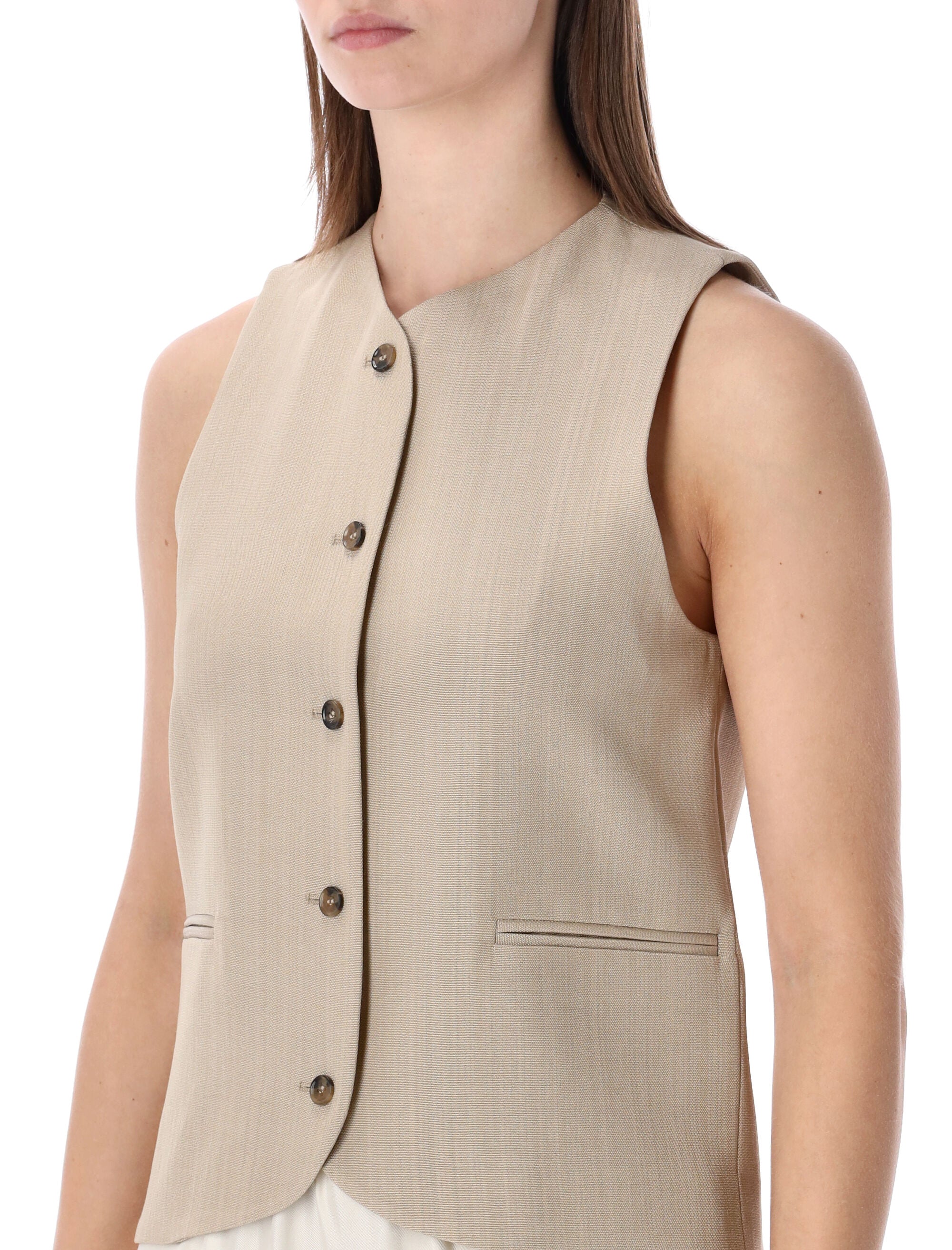 Paco Tailored Vest With Softly Structured Fit And Discreet Pockets