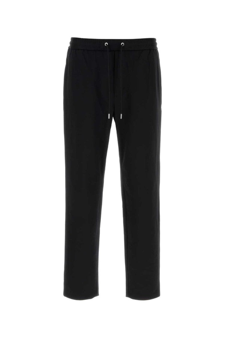 Tapered Black Jogger Pants with Elastic Waistband