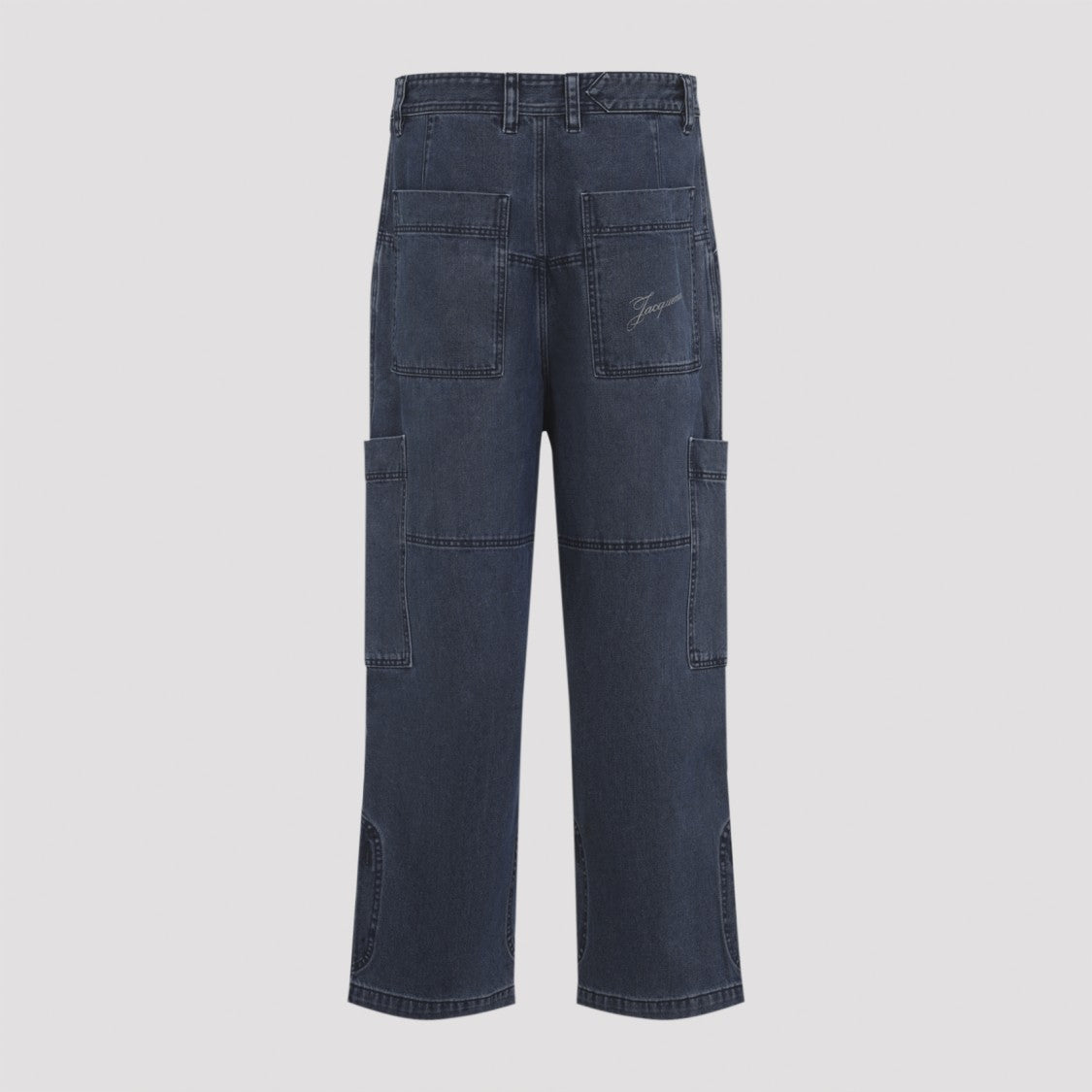 Dark Washed Straight-Leg Jeans