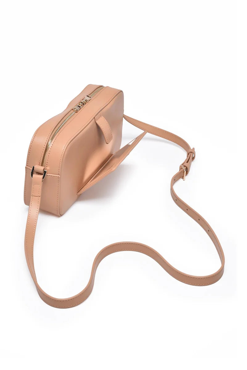 Shoulder Bag Leather - Beige