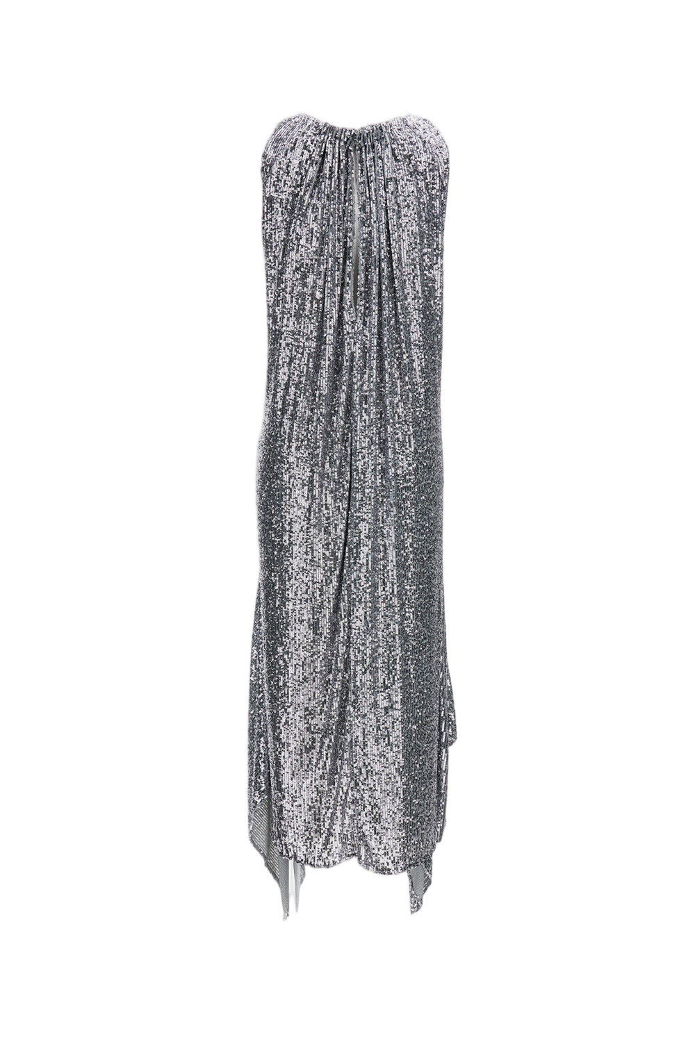 Maxi Dress With Hem And Textured Finish