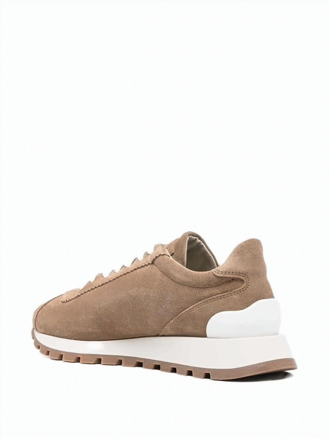 Suede Sneakers with Lace-Up Front